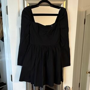 Reformation Black Long Sleeve Dress